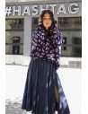 Spódnica midi rozkloszowana - denim