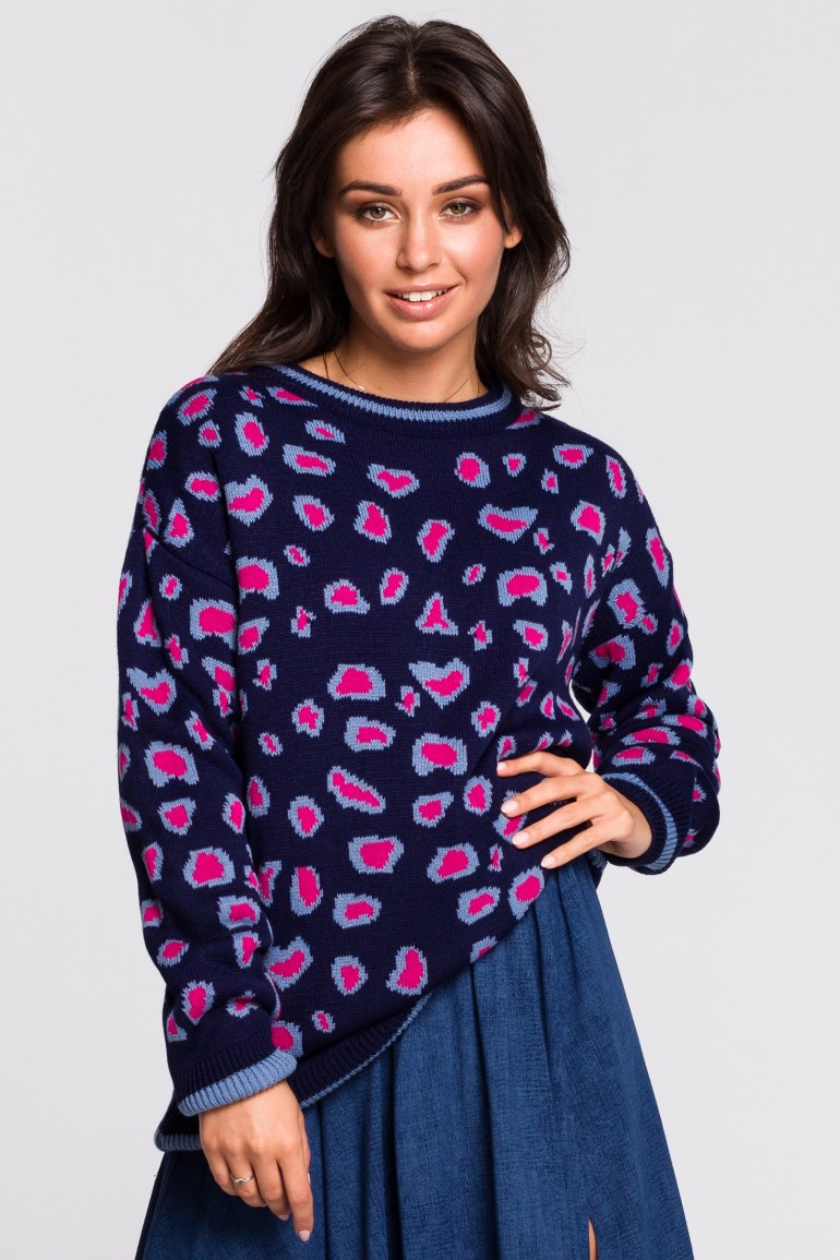 CM4615 Sweter w lamparcie cętki - model 1