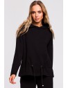 Bluza ze sznurkiem na dole - czarna