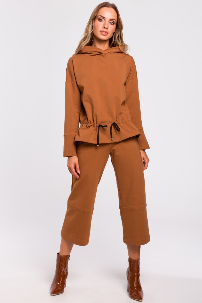CM4768 Spodnie z poszerzonymi nogawkami - karmelowe