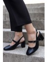 Czółenka slingback Mayla - czarne