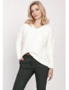 Duży wygodny sweter - ecru