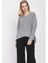 Duży wygodny sweter - szary