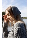 Wełniana chusta w stylu vintage - szara