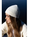 Wełniana prosta czapka - ecru