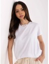Gładki t-shirt z bawełny - biały