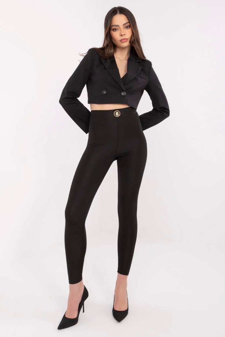 DM1267 Legginsy z wysokim stanem - czarne