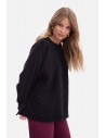 Bluza oversize z rozcięciami po bokach - czarna