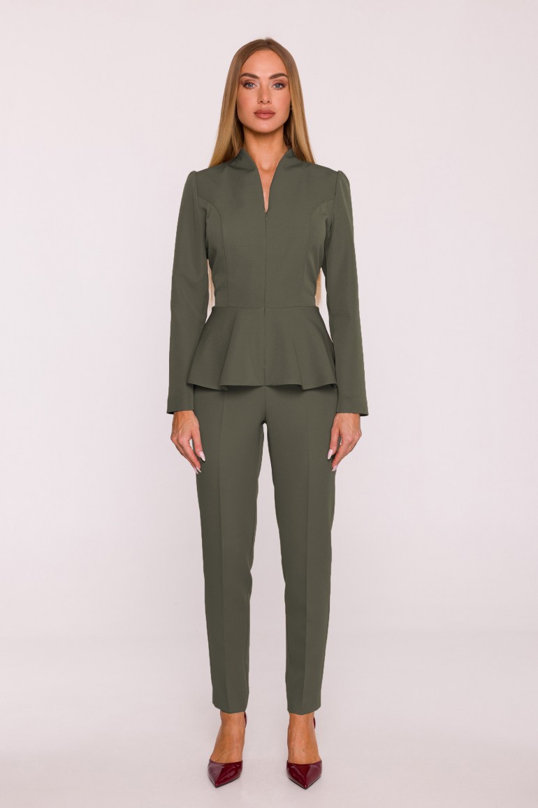 DM1459 Kombinezon z baskinką i długimi rękawami - khaki