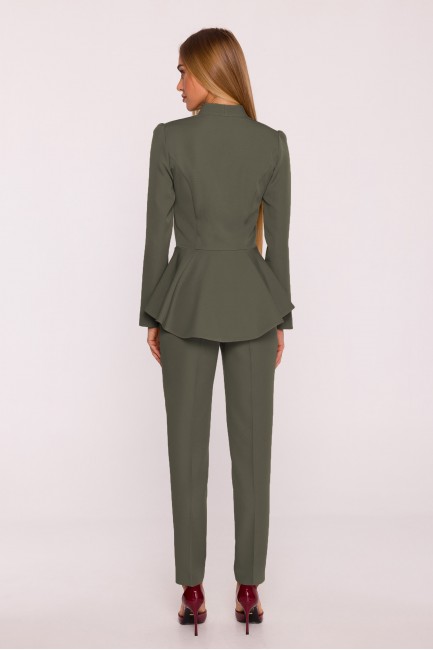 Kombinezon z baskinką i długimi rękawami - khaki