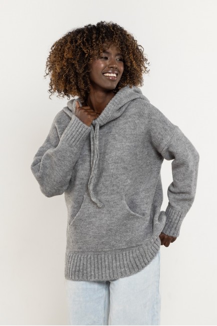 DM1528 Sweter z kapturem i...