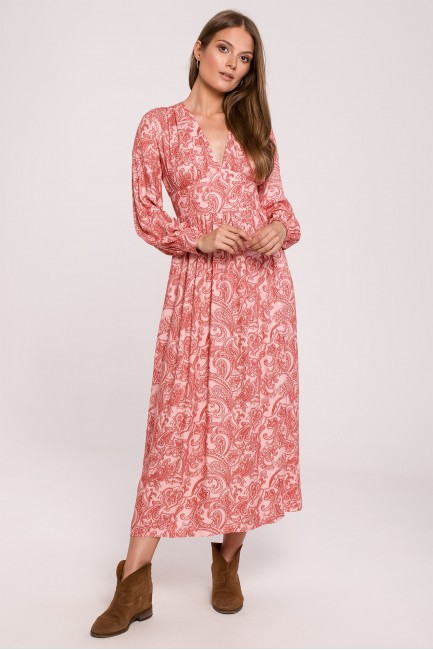 Sukienka maxi z dekoltem V - model 3 CM6278 Sukienka maxi z...