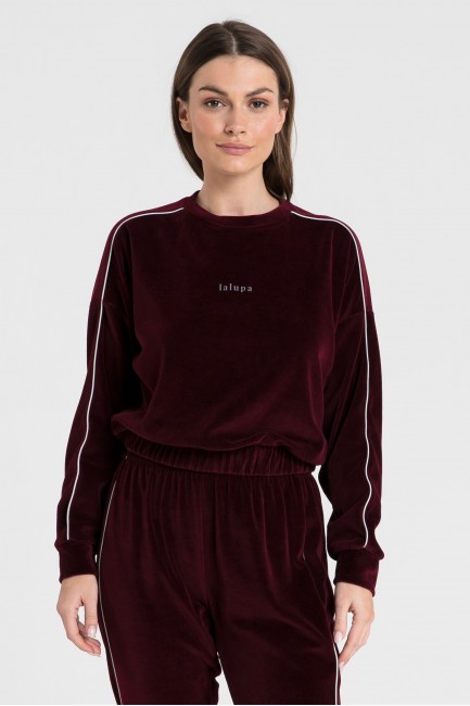 CM6384 Welurowa bluza z...