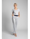 Bawełniane spodnie do spania - popielate