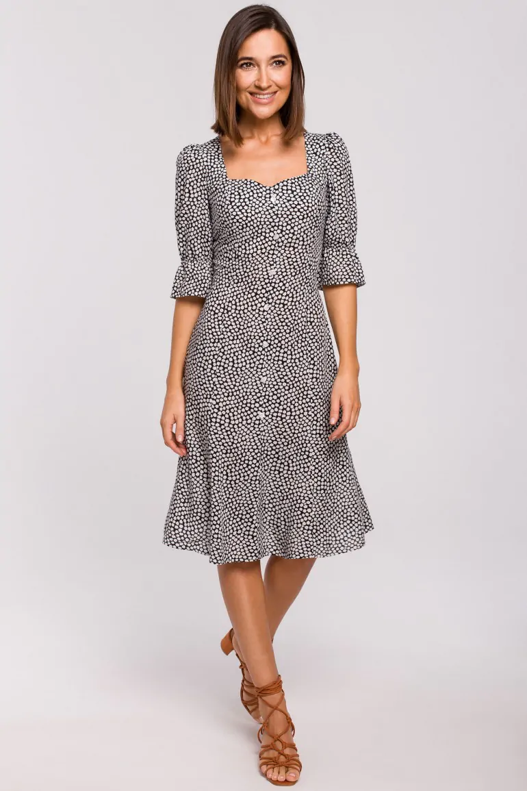 CM5324 Sukienka midi z guzikami - model 2