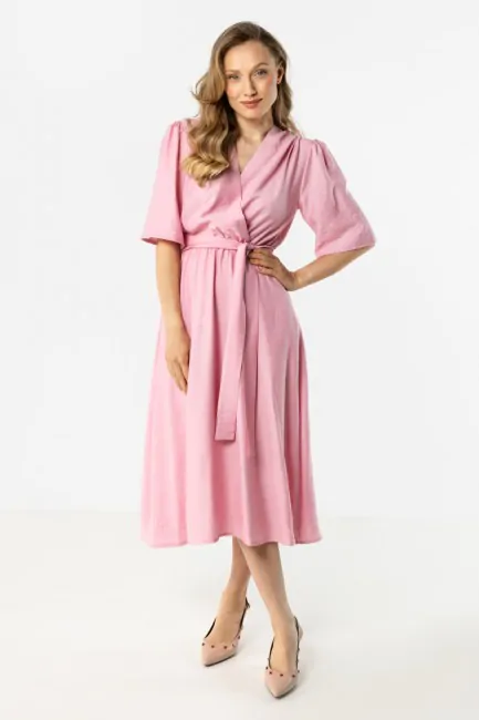 DM1570 Sukienka kopertowa z...