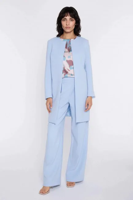 DM1594 Długa marynarka bez...