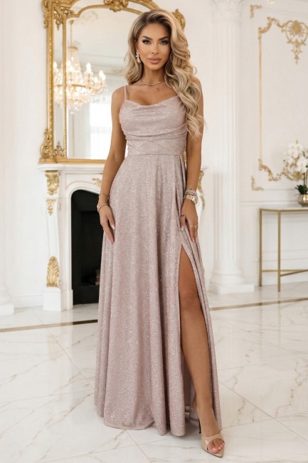 DM1265 Długa sukienka z...