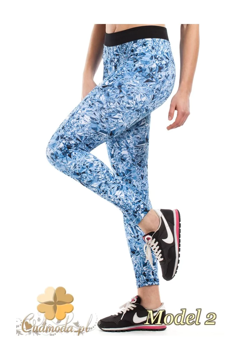 CM2186 Wyszczuplające legginsy sportowe we wzory - model 2