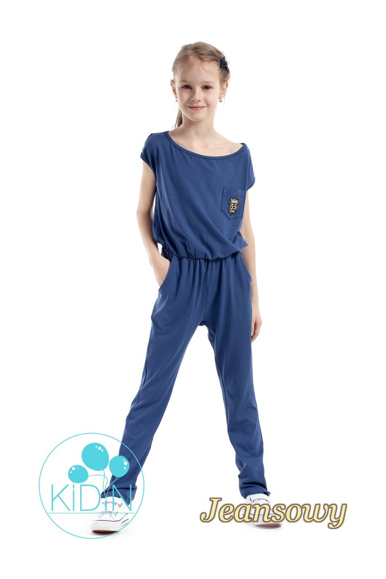 CM2269 Dziecięcy kombinezon sportowy - jeansowy