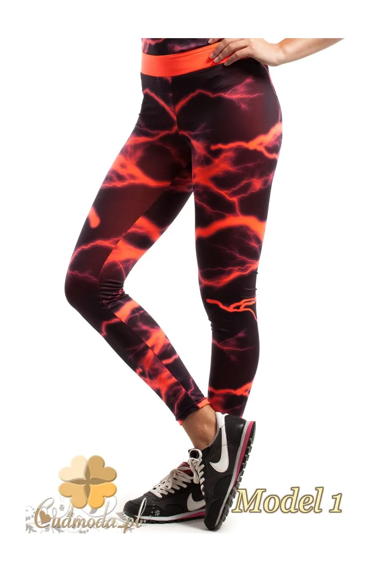 CM2428 Wyjątkowe legginsy fitness we wzory