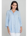 Luźna koszula oversize - błękitna