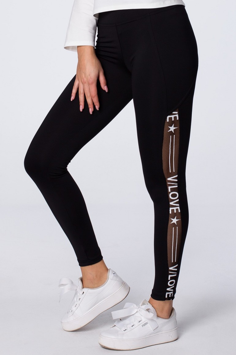 CM4856 Sportowe legginsy ze wstawką na boku