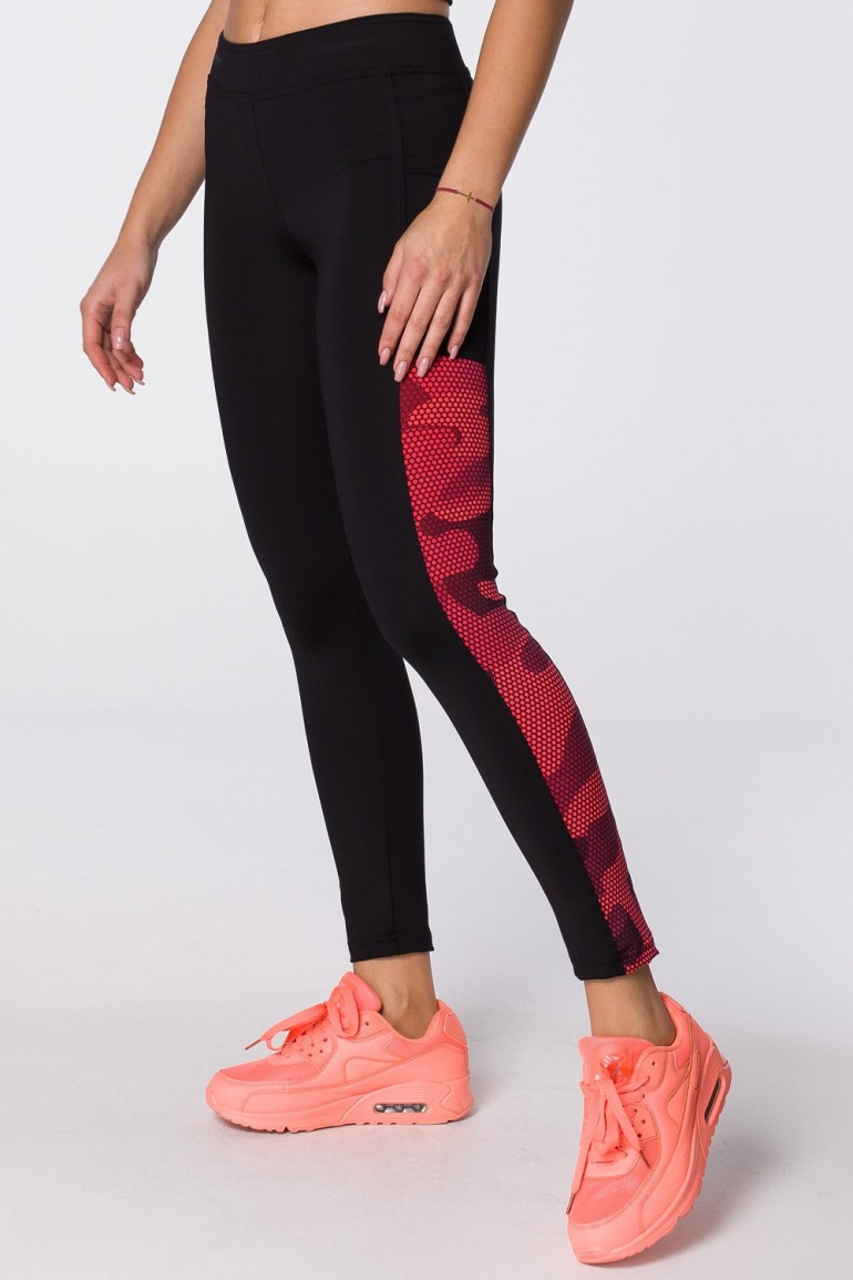 CM4859 Stylowe legginsy ze wstawką