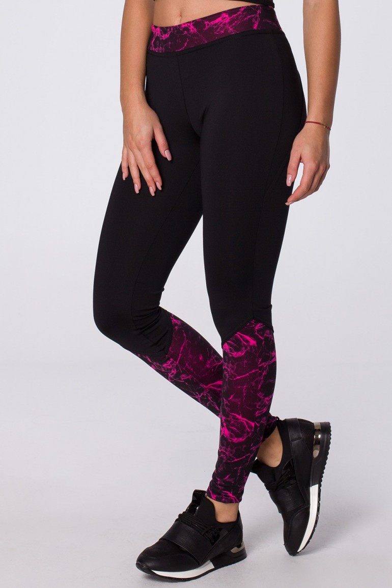 CM4866 Dopasowane legginsy ze wstawkami