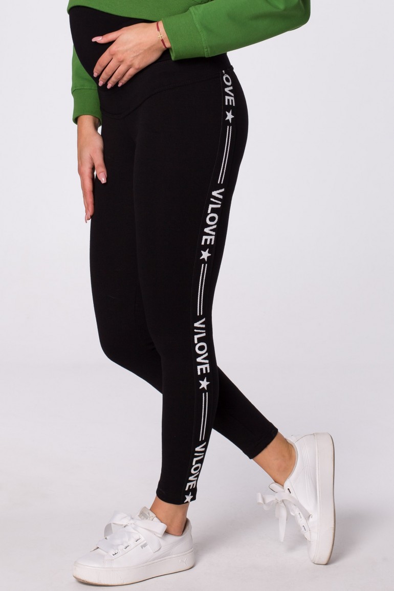 CM5041 Ciążowe legginsy z nadrukiem