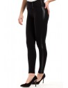 Niezwykle eleganckie dopasowane legginsy - czarne