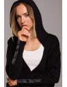 Bluza z kieszenią kangurek i kapturem - czarna