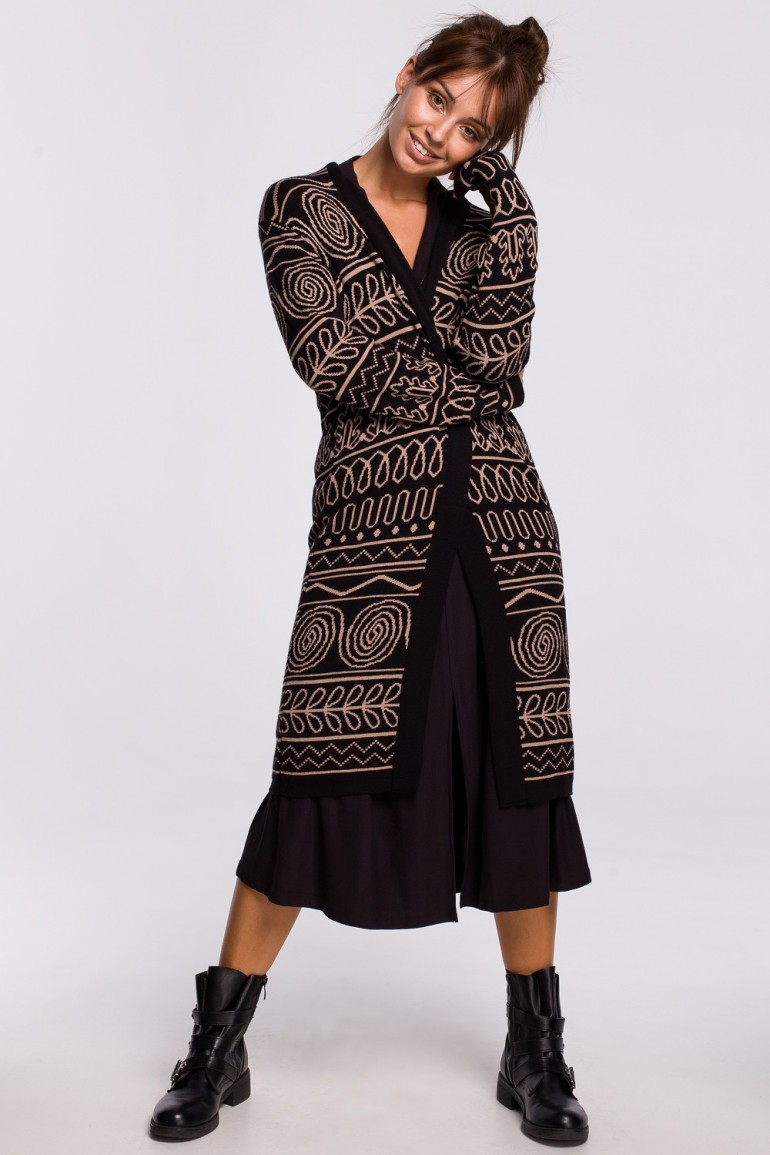 CM5527 Kardigan we wzory - model 1