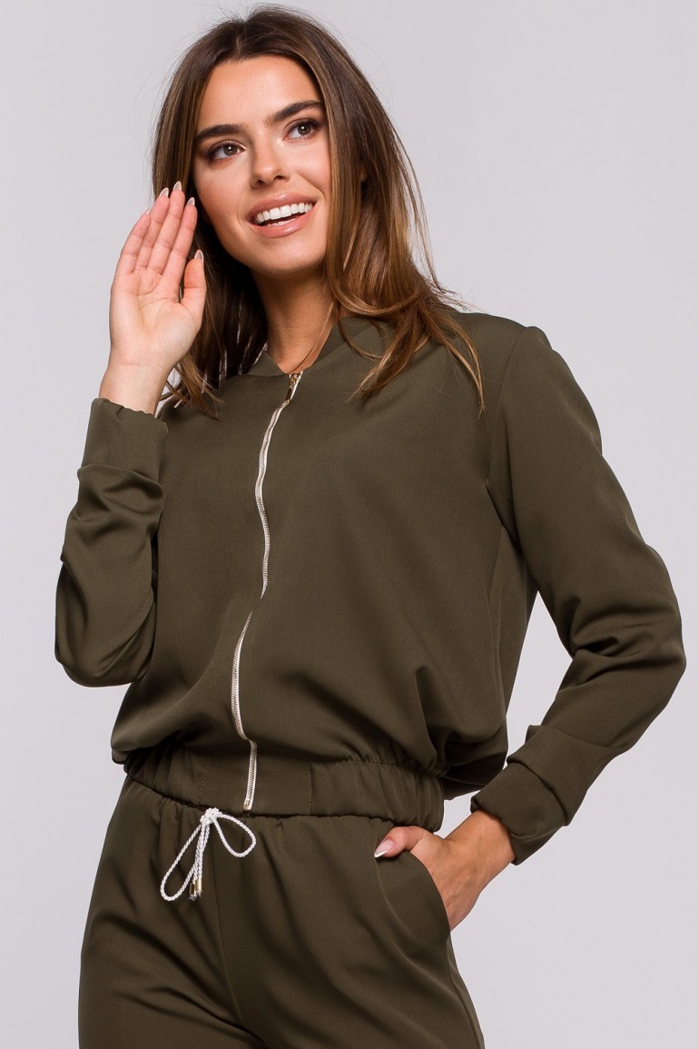 CM5539 Zasuwana kurtka bomberka - khaki