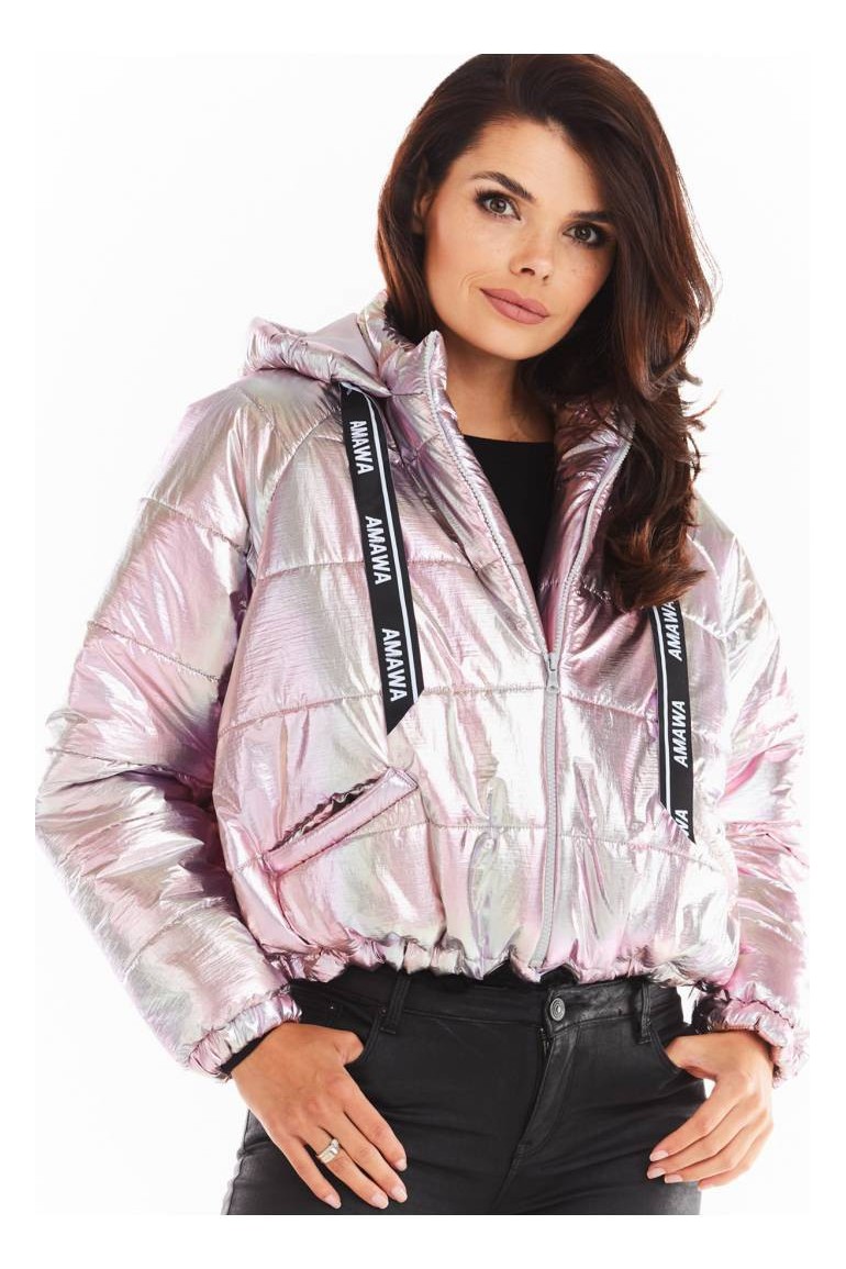 CM5679 Pikowana kurtka oversize - różowa