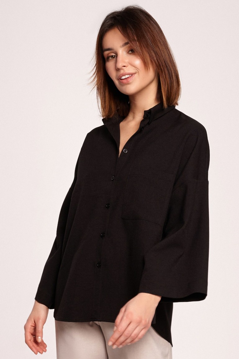 CM5851 Koszula oversize - czarna
