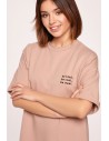 Sukienka t-shirtowa midi - mokka