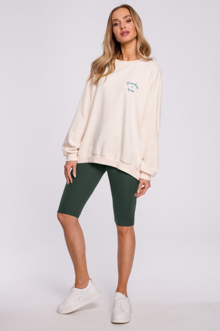CM5884 Krótkie legginsy typu kolarki - militarno-zielone