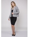 Dzianinowa niezapinana bluza - szara
