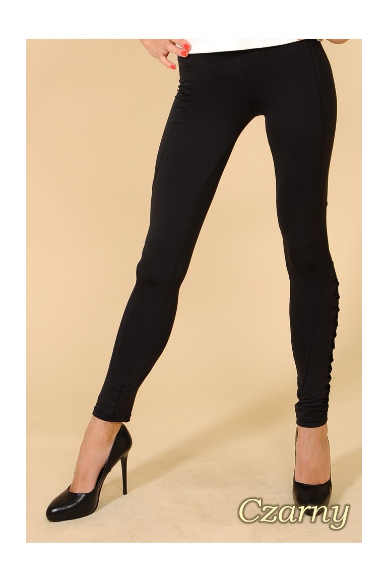 CM0051 Legginsy z przeszyciami i wstawkami na łydkach