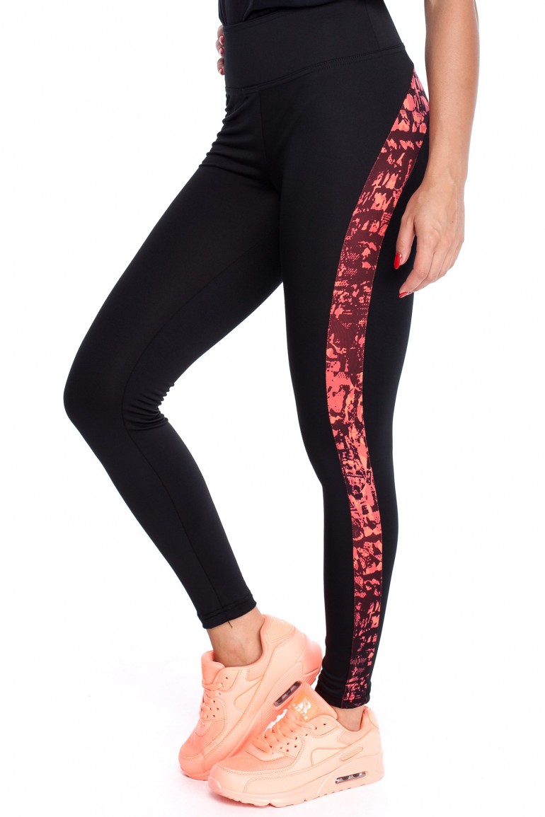 CM3903 Sportowe legginsy z wysokim stanem i wstawką