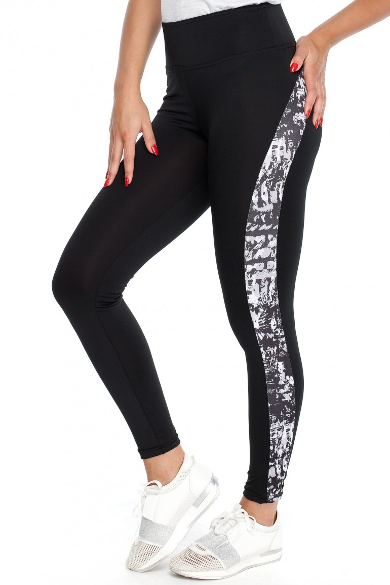 CM3905 Legginsy z wysokim stanem i wstawką