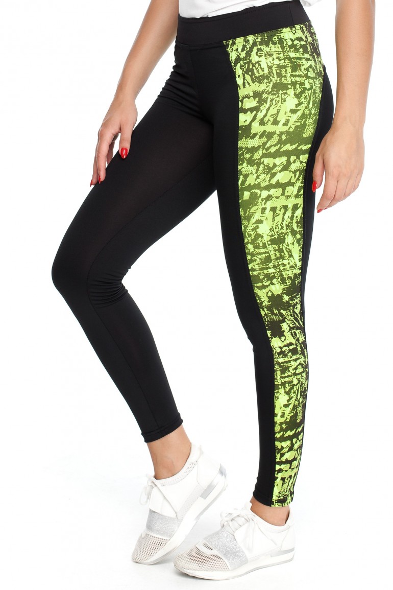 CM3913 Dopasowane legginsy z ozdobną wstawką