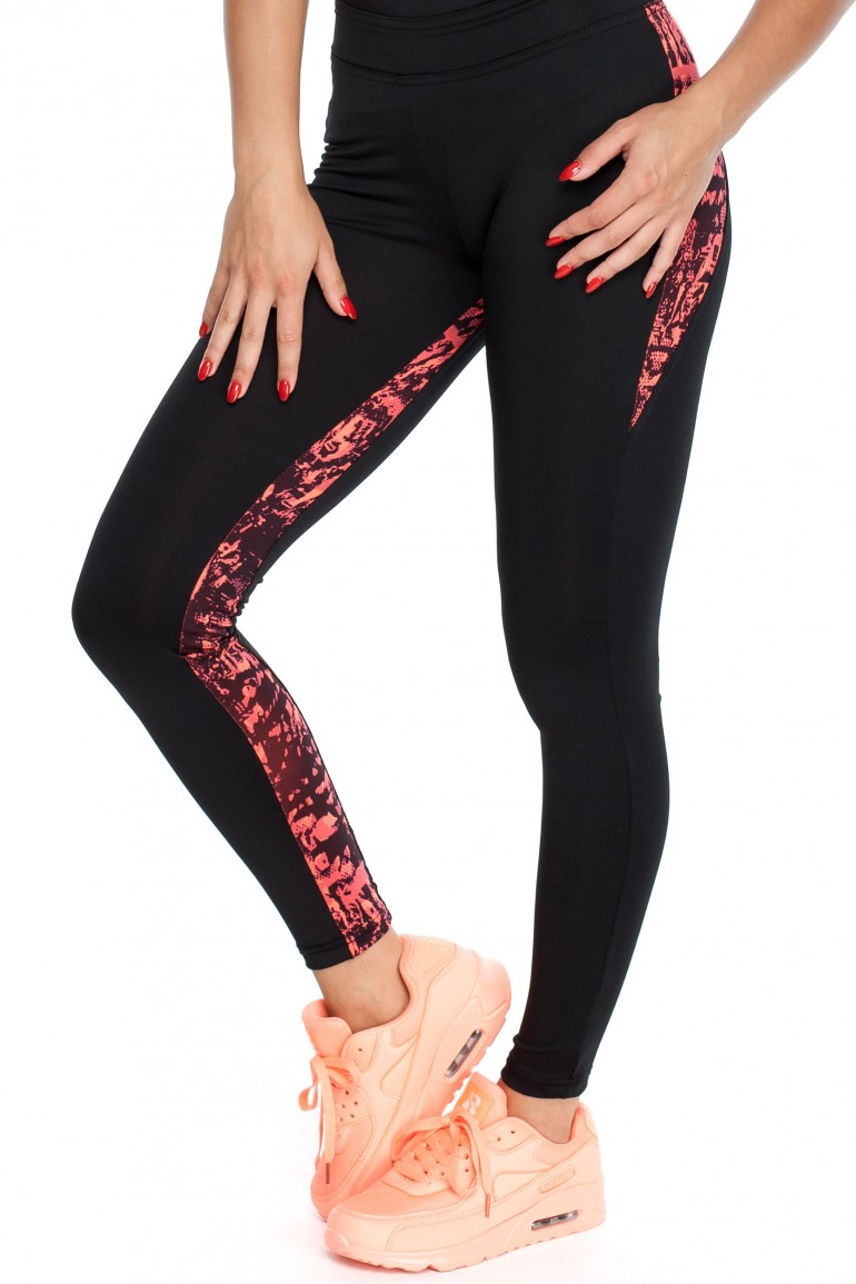 CM3917 Dopasowane legginsy ze stylowymi wstawkami