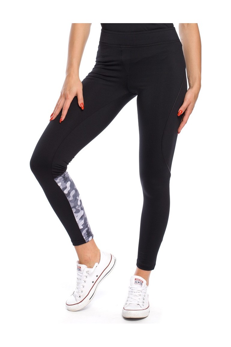 CM3128 Dopasowane legginsy ze stylową wstawką na łydce