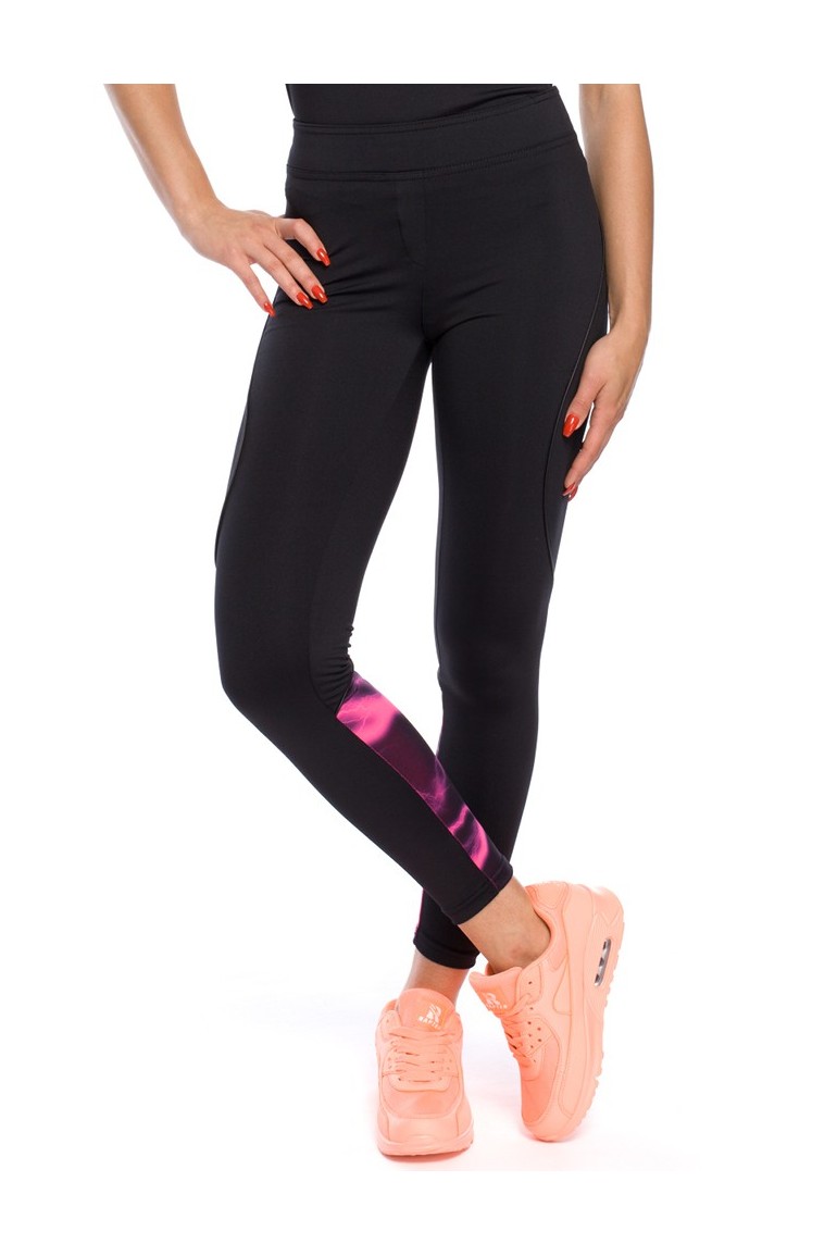 CM3129 Elastyczne legginsy ze wstawką na łydce