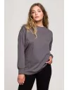 Bluzka longsleeve z nadrukiem - antracytowa