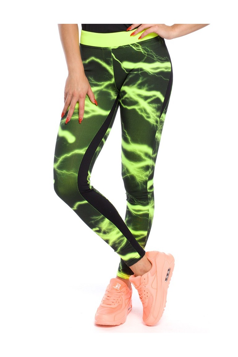 CM3134 Kobiece legginsy o unikalnym wyglądzie