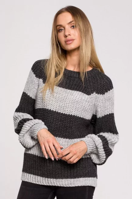 CM6249 Sweter w pasy - model 1