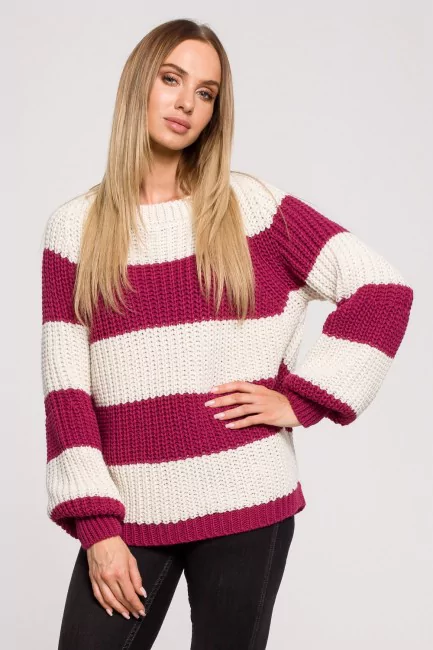 CM6249 Sweter w pasy - model 3